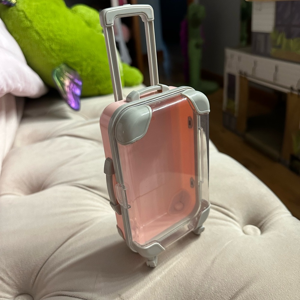 Pink and Gray Mini Suitcase